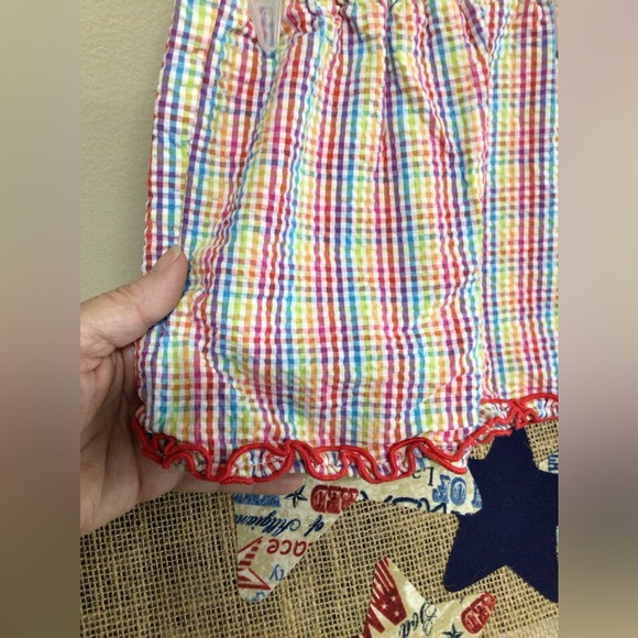 Vintage Oshkosh Baby Seersucker Cotton 2PC  Set Size 3-6 Mos. Embroidered Fruit - Picture 8 of 13